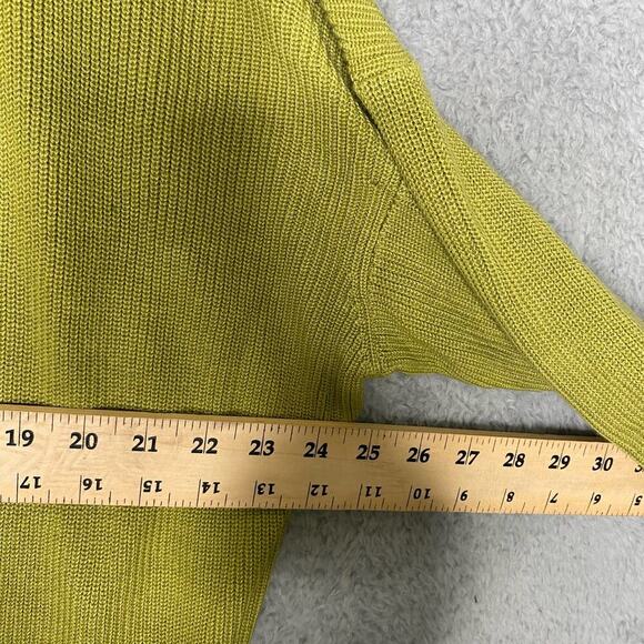 J Jill womens green tight knit open front cardigan sweater cotton garden size XL - Picture 7 of 7